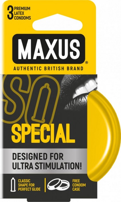 Презервативы с точками и рёбрами в железном кейсе MAXUS Special - 3 шт. - Maxus - купить с доставкой в Волгограде