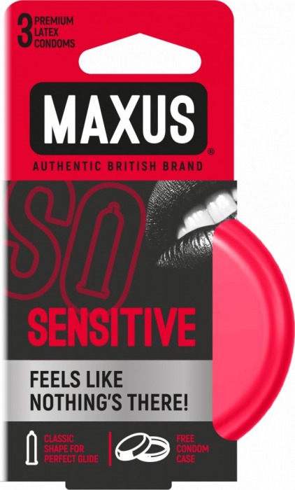 Ультратонкие презервативы в железном кейсе MAXUS Sensitive - 3 шт. - Maxus - купить с доставкой в Волгограде