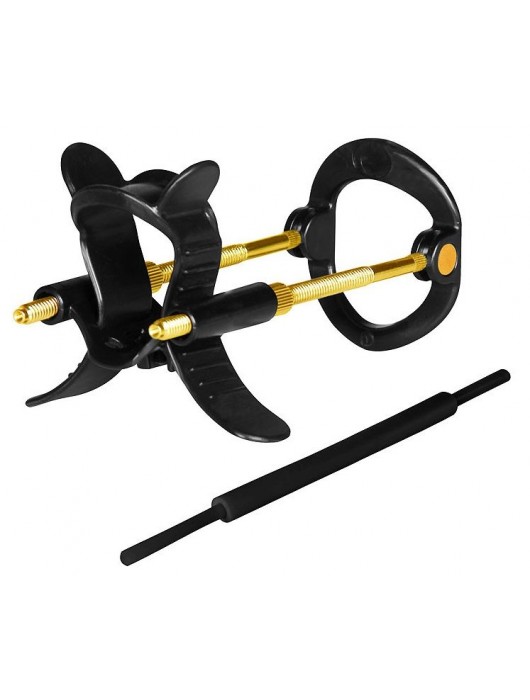 Черно-золотистый экстендер для пениса Sex Expert - Sex Expert - в Волгограде купить с доставкой