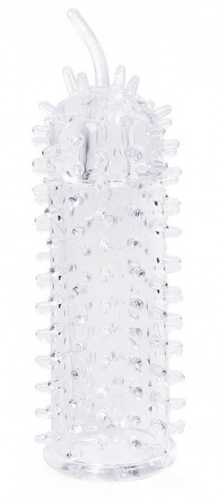 Закрытая рельефная насадка Crystal sleeve с усиками - 12 см. - Erowoman-Eroman - в Волгограде купить с доставкой