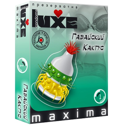 Презерватив LUXE Maxima  Гавайский Кактус  - 1 шт. - Luxe - купить с доставкой в Волгограде
