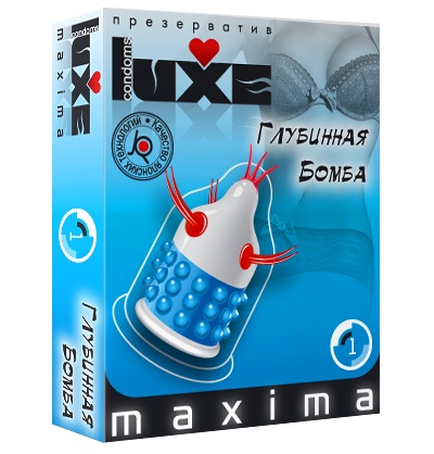 Презерватив LUXE Maxima  Глубинная бомба  - 1 шт. - Luxe - купить с доставкой в Волгограде
