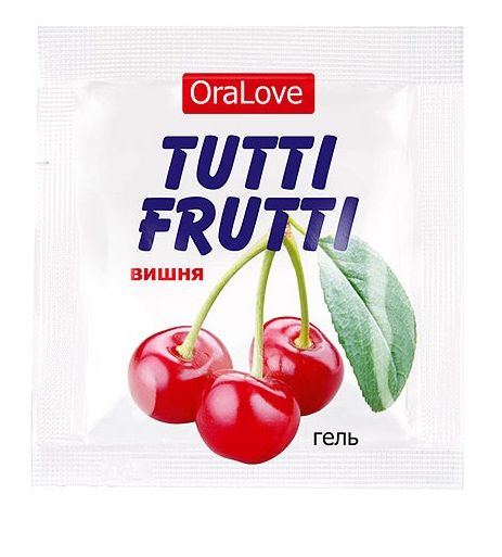 Пробник гель-смазки Tutti-frutti с вишнёвым вкусом - 4 гр. - Биоритм - купить с доставкой в Волгограде