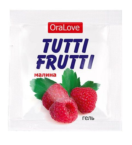 Пробник гель-смазки Tutti-frutti с малиновым вкусом - 4 гр. - Биоритм - купить с доставкой в Волгограде