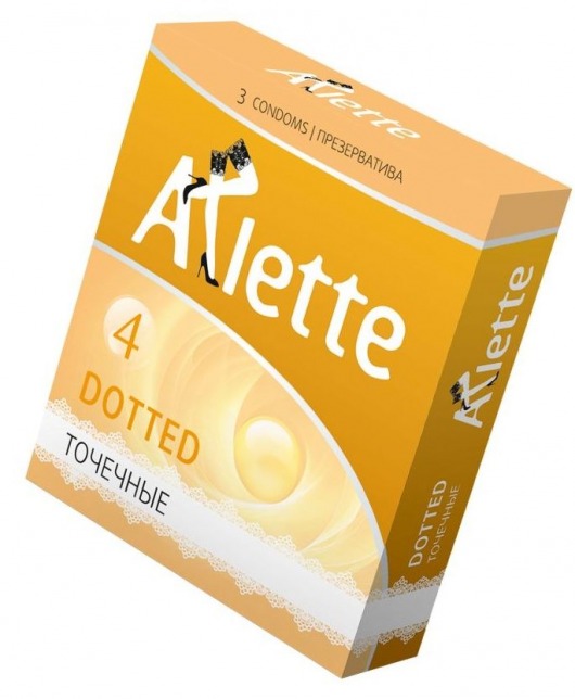 Презервативы Arlette Dotted с точечной текстурой - 3 шт. - Arlette - купить с доставкой в Волгограде