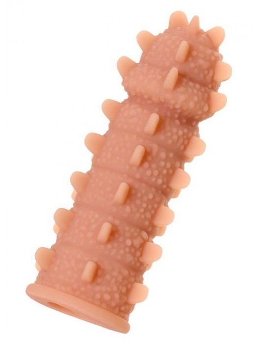 Телесная реалистичная насадка KOKOS Extreme Sleeve 04 с дополнительной стимуляцией - 12,7 см. - KOKOS - в Волгограде купить с доставкой