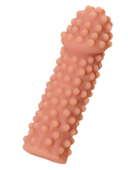 Телесная реалистичная насадка KOKOS Extreme Sleeve 10 с дополнительной стимуляцией - 14,7 см. - KOKOS - в Волгограде купить с доставкой