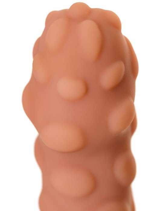 Телесная реалистичная насадка KOKOS Extreme Sleeve 11 с дополнительной стимуляцией - 12,7 см. - KOKOS - в Волгограде купить с доставкой