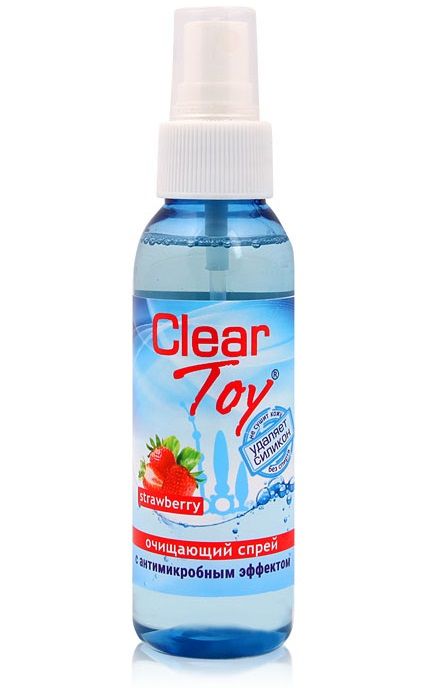 Очищающий спрей для игрушек CLEAR TOY Strawberry - 100 мл. - Биоритм - купить с доставкой в Волгограде