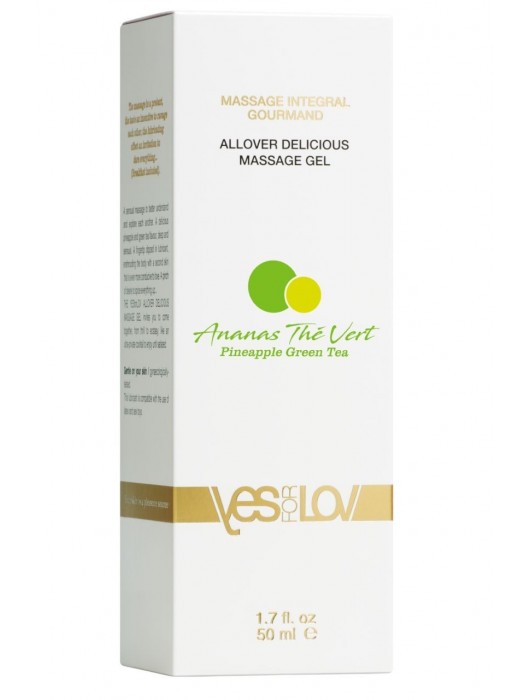 Универсальный массажный гель 3-в-1 Allover Delicious с ароматом ананаса и зеленого чая - 50 мл. - YESforLOV - купить с доставкой в Волгограде