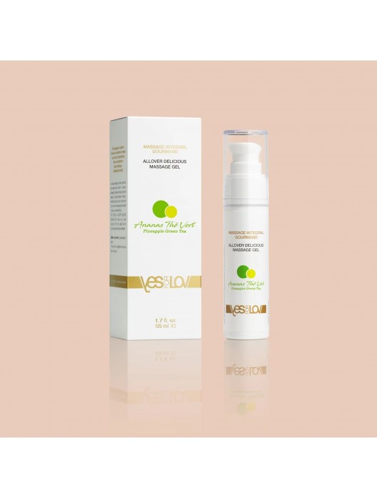 Универсальный массажный гель 3-в-1 Allover Delicious с ароматом ананаса и зеленого чая - 50 мл. - YESforLOV - купить с доставкой в Волгограде