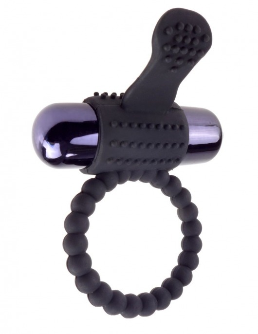 Черное эрекционное виброкольцо Vibrating Silicone Super Ring - Pipedream - в Волгограде купить с доставкой