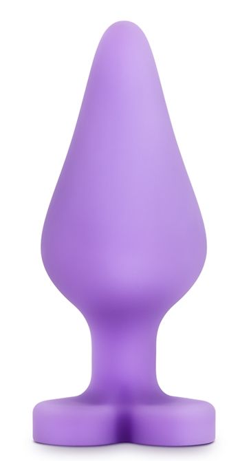 Фиолетовая анальная пробка Naughty Candy Heart Do Me Now - 8,9 см. - Blush Novelties - купить с доставкой в Волгограде