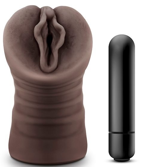 Коричневый мастурбатор-вагина Alexis - Blush Novelties - в Волгограде купить с доставкой