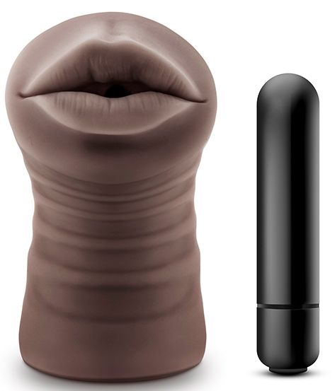 Коричневый мастурбатор-ротик Heather - Blush Novelties - в Волгограде купить с доставкой