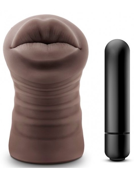 Коричневый мастурбатор-ротик Renee - Blush Novelties - в Волгограде купить с доставкой