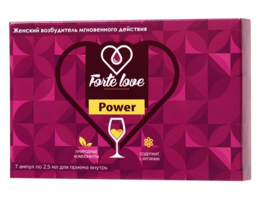 Женский возбудитель мгновенного действия Forte Love Power - 7 ампул (2,5 мл.) - Капиталпродукт - купить с доставкой в Волгограде
