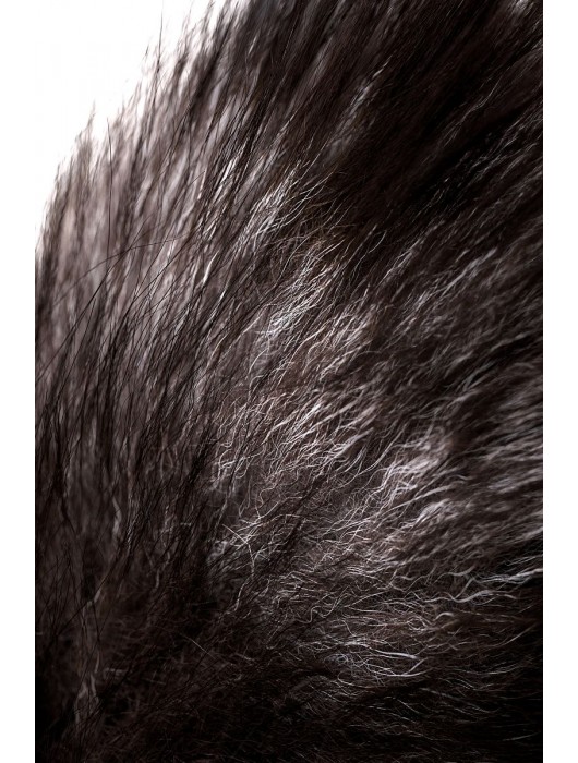 Серебристая металлическая анальная втулка с хвостом чернобурой лисы - размер S - ToyFa - купить с доставкой в Волгограде