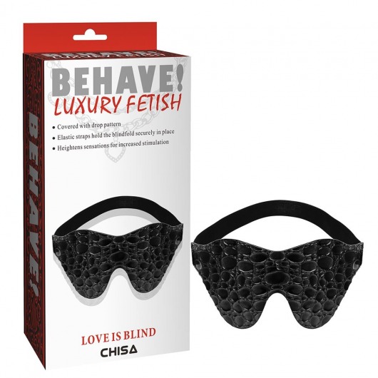 Черная маска на глаза Behave - Chisa - купить с доставкой в Волгограде