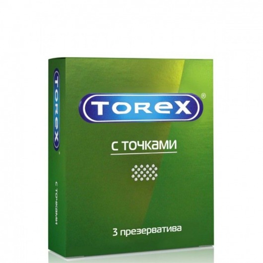 Текстурированные презервативы Torex  С точками  - 3 шт. - Torex - купить с доставкой в Волгограде