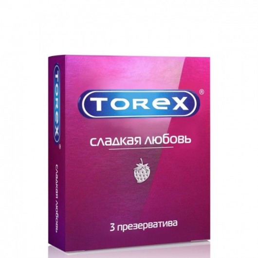 Презервативы Torex  Сладкая любовь  с ароматом клубники - 3 шт. - Torex - купить с доставкой в Волгограде