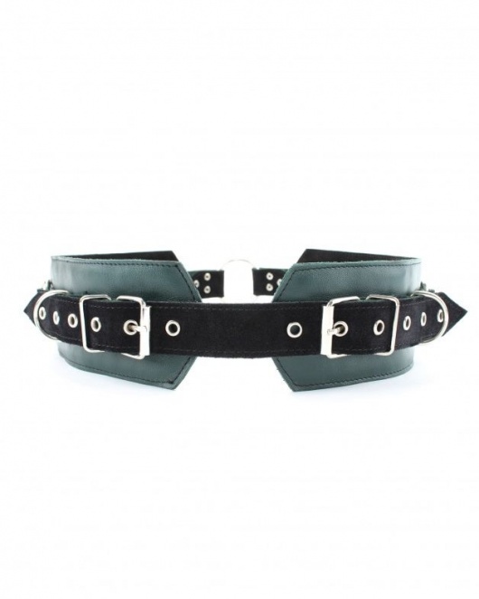 Изумрудный пояс Ladys Arsenal с колечками для крепления - БДСМ Арсенал - купить с доставкой в Волгограде