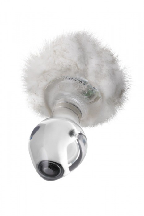 Стеклянная анальная втулка с хвостиком - 9,5 см. - Sexus - купить с доставкой в Волгограде