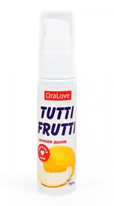 Гель-смазка Tutti-frutti со вкусом сочной дыни - 30 гр. - Биоритм - купить с доставкой в Волгограде