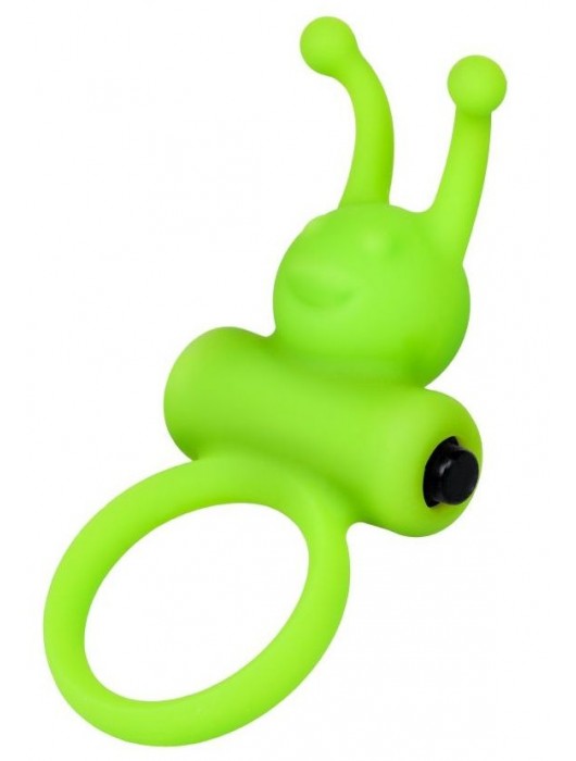 Зеленое эрекционное виброкольцо на пенис Cock Ring - A-toys - в Волгограде купить с доставкой
