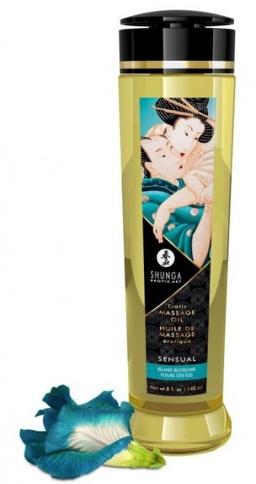Массажное масло Sensual с цветочным ароматом - 240 мл. - Shunga - купить с доставкой в Волгограде