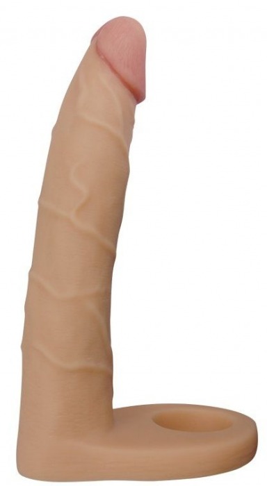Телесная насадка-фаллоимитатор для двойного проникновения - 17 см. - Lovetoy - купить с доставкой в Волгограде