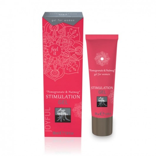 Возбуждающий интимный гель для двоих STIMULATION GEL Pomegranate   Nutmeg - 30 мл. - Shiatsu - купить с доставкой в Волгограде