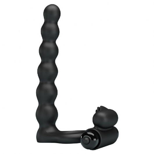 Черная насадка для двойной стимуляции Hercules Penis Sheath III - 15,3 см. - Baile - купить с доставкой в Волгограде