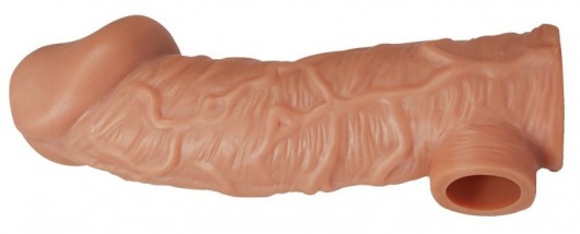Телесная насадка на фаллос с фиксацией мошонки EXTREME SLEEVE - 15,6 см. - KOKOS - в Волгограде купить с доставкой