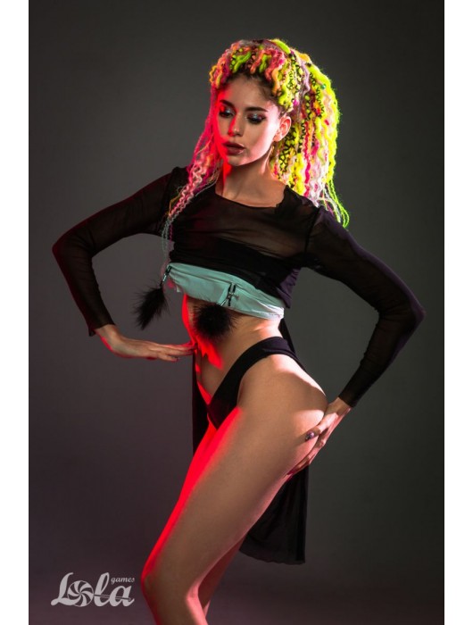 Зажимы на соски с черным пухом Euphoric - Lola Games - купить с доставкой в Волгограде