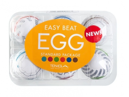 Набор из 6 мастурбаторов Tenga EGG Easy Beat с различным рельефом - Tenga - в Волгограде купить с доставкой