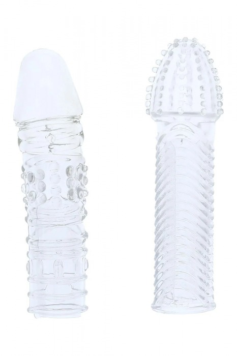 Комплект из 2 прозрачных насадок на пенис PENIS EXTENDER PACK - Dream Toys - в Волгограде купить с доставкой