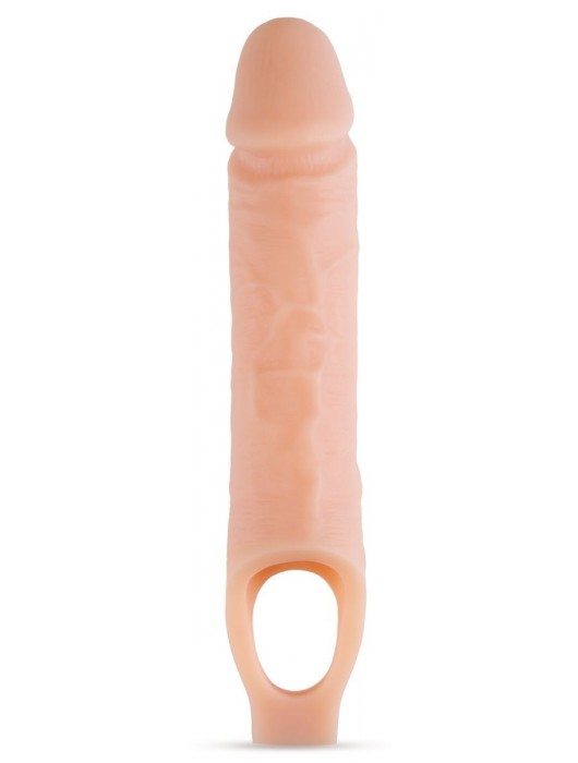 Телесный реалистичный фаллоудлинитель 10 Inch Silicone Cock Sheath Penis Extender - 25,4 см. - Blush Novelties - в Волгограде купить с доставкой