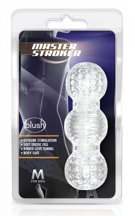 Прозрачный фигурный мастурбатор Master Stroker - Blush Novelties - в Волгограде купить с доставкой