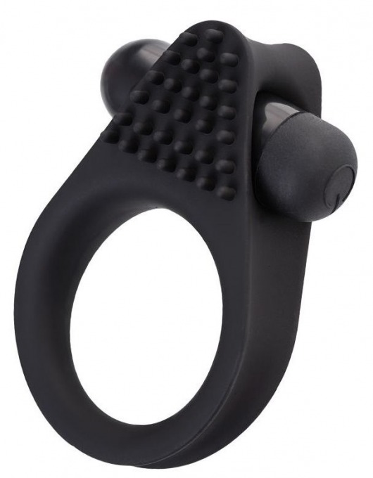 Черное эрекционное виброкольцо Brid с шипиками - A-toys - в Волгограде купить с доставкой
