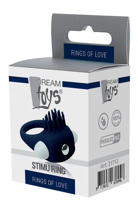 Синее эрекционное виброкольцо STIMU RING - Dream Toys - в Волгограде купить с доставкой