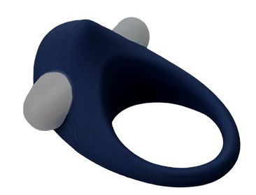 Гладкое синее эрекционное виброкольцо STIMU RING - Dream Toys - в Волгограде купить с доставкой