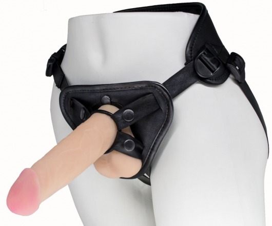 Пояс харнесс BEST UNI strap с 2 насадками - 18 и 22 см. - LOVETOY (А-Полимер) - купить с доставкой в Волгограде