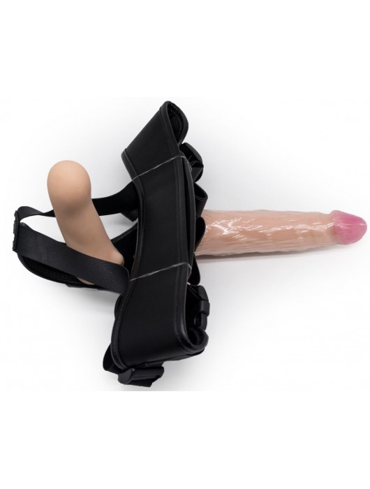 Реалистичный страпон Woman Midi с вагинальной пробкой - 19 см. - LOVETOY (А-Полимер) - купить с доставкой в Волгограде