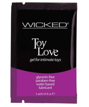 Лубрикант на водной основе для использования с игрушками WICKED Toy Love - 3 мл. - Wicked - купить с доставкой в Волгограде