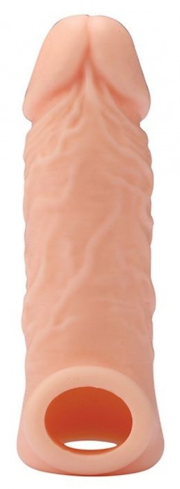 Телесная насадка EXTENDER WITH BALL STRAP 5.5 - 14 см. - Dream Toys - в Волгограде купить с доставкой