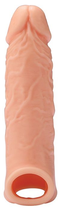 Телесная насадка EXTENDER WITH BALL STRAP 6.5 - 17 см. - Dream Toys - в Волгограде купить с доставкой