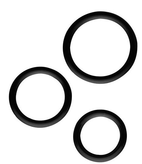 Набор из 3 эрекционных колец SILICONE COCKRINGS - Dream Toys - в Волгограде купить с доставкой