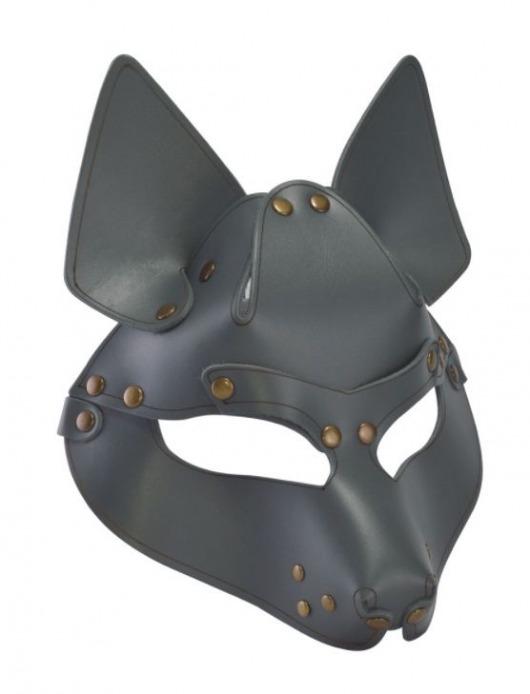 Серая маска Wolf с клепками - Sitabella - купить с доставкой в Волгограде