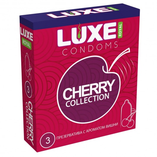 Презервативы с ароматом вишни LUXE Royal Cherry Collection - 3 шт. - Luxe - купить с доставкой в Волгограде